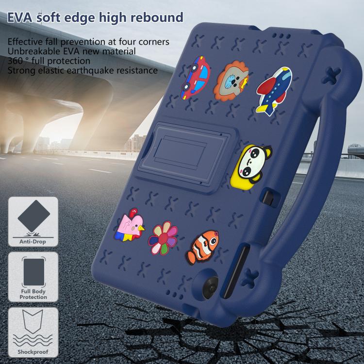 For Lenovo Tab TB-311 / WIFI 10.1 2025 Handle Kickstand Children EVA Shockproof Tablet Case(Navy Blue)