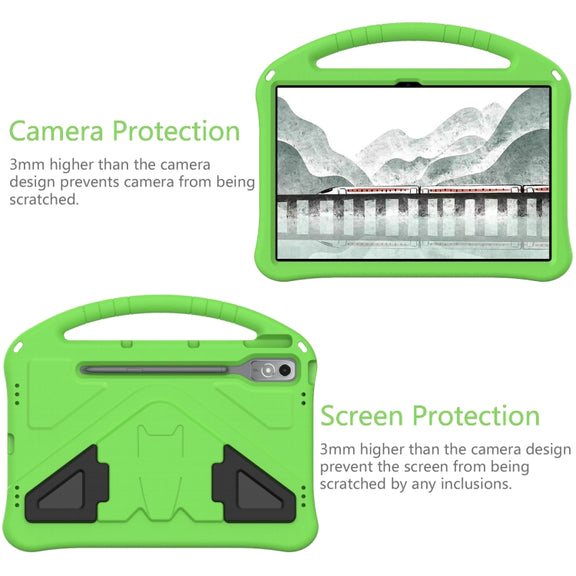 For Lenovo Tab P12  EVA Shockproof Tablet Case with Holder(Green)