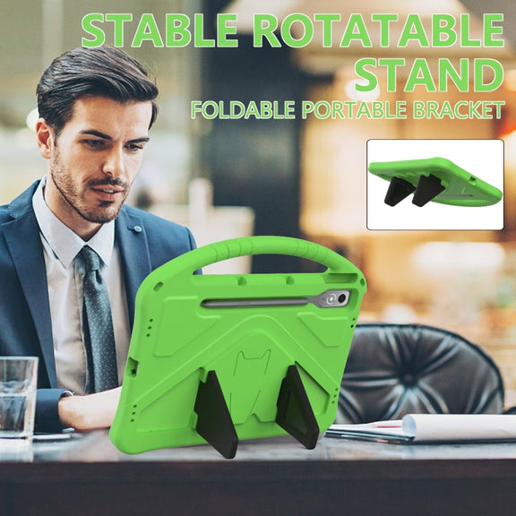 For Lenovo Tab P12  EVA Shockproof Tablet Case with Holder(Green)