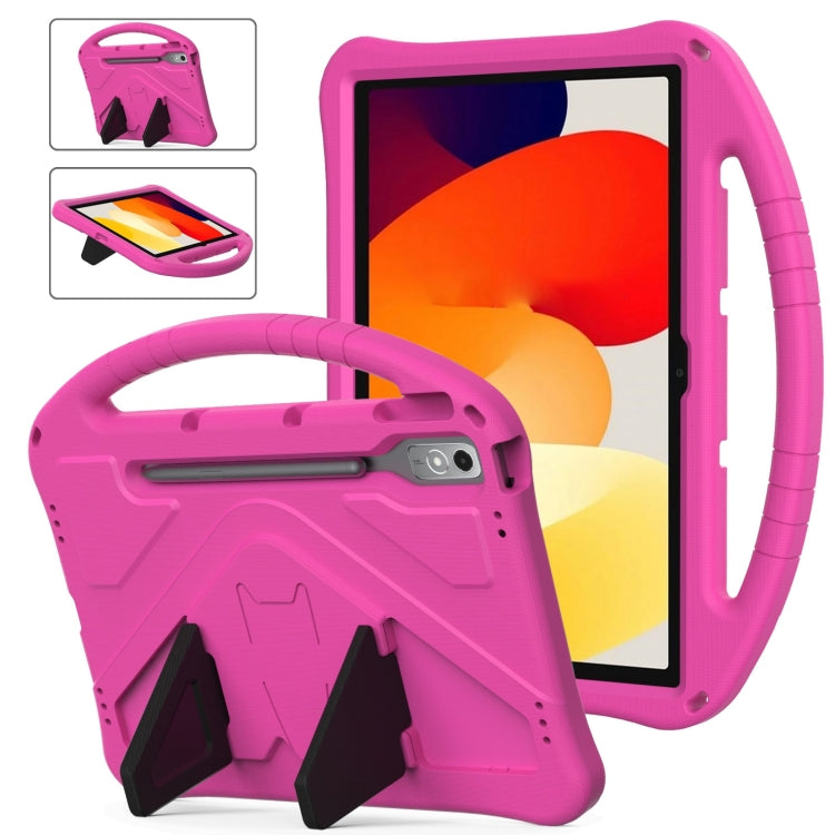 For Lenovo Tab P12 EVA Shockproof Tablet Case with Holder(Rose Red) - Lenovo by PMC TechLife | Online Shopping South Africa | PMC TechLife | Buy Now Pay Later Mobicred
