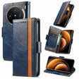 For vivo X100 Pro CaseNeo Splicing Dual Magnetic Buckle Leather Phone Case(Blue) - vivo Cases by PMC Jewellery | Online Shopping South Africa | PMC Jewellery | Buy Now Pay Later Mobicred