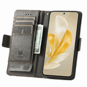 For vivo X100 Pro CaseNeo Splicing Dual Magnetic Buckle Leather Phone Case(Gray)
