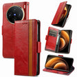 For vivo X100 Pro CaseNeo Splicing Dual Magnetic Buckle Leather Phone Case(Red) - vivo Cases by PMC Jewellery | Online Shopping South Africa | PMC Jewellery | Buy Now Pay Later Mobicred