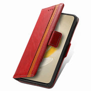 For vivo X100 Pro CaseNeo Splicing Dual Magnetic Buckle Leather Phone Case(Red)