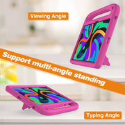 For Lenovo Tab  P12 / Xiaoxin Pad Pro 12.7 Handle EVA Shockproof Tablet Case with Holder(Rose Red)