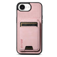 For iPhone 16e Suteni H02 Litchi Leather Card Wallet Stand Back Phone Case(Pink) - free shipping - PMC TechLife - Order now!