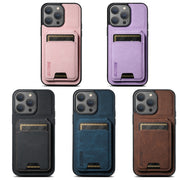 For iPhone 16 Plus Suteni H02 Litchi Leather Card Wallet Stand Back Phone Case(Pink)