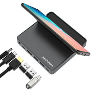 WAVLINK WL-UHP3D01 Portable Type-C Cell Phone Docking Station Multi-Port USB HUB Adapter(US Plug)
