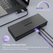 WAVLINK UG69PD10 1 to 4 Screens 4K/5K AV Transfer USB-C to HD Type-C Docking Station Hub, Plug:AU Plug
