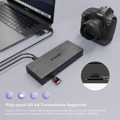WAVLINK UG69PD10 1 to 4 Screens 4K/5K AV Transfer USB-C to HD Type-C Docking Station Hub, Plug:EU Plug - free shipping - PMC Jewellery - Order now!