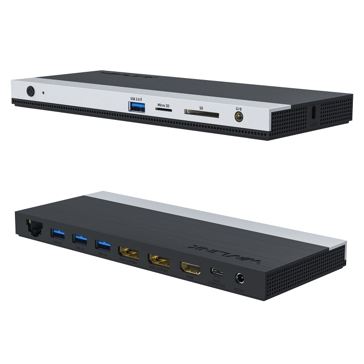 WAVLINK WL-UMD01 USB3.0 Splitter Docking Station Gigabit Ethernet / DP / HD Cable Converter(AU Plug)