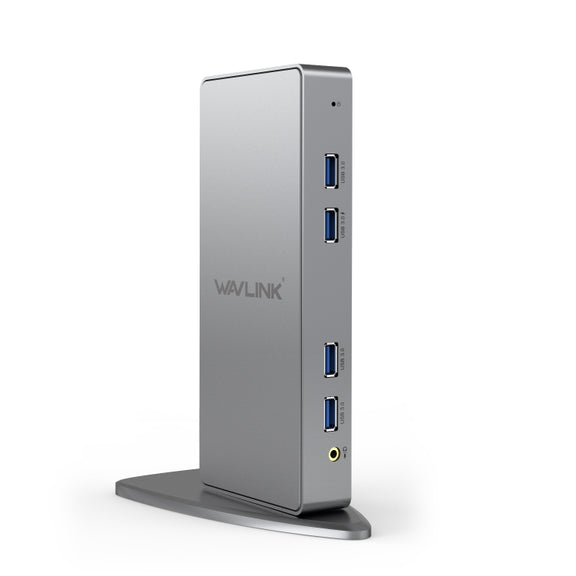 WAVLINK WL-UG39DK7 USB3.0 Hub Adapter Multi-Screen Graphics Card Universal Docking Station, Plug:UK Plug