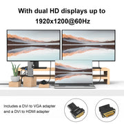 WAVLINK WL-UG39DK7 USB3.0 Hub Adapter Multi-Screen Graphics Card Universal Docking Station, Plug:UK Plug