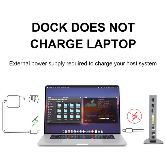 WAVLINK WL-UG39DK7 USB3.0 Hub Adapter Multi-Screen Graphics Card Universal Docking Station, Plug:UK Plug