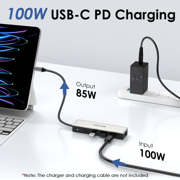 WAVLINK WL-UHP3414 100W Power 10Gbps 4K HDMI USB-C Dock HUB 3xUSB3.2 Gen 2 + 2.5G Ethernet Port - free shipping - PMC TechLife - Order now!