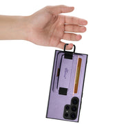 For Samsung Galaxy S24 Ultra 5G Suteni H13 Litchi Leather Wrist Strap Wallet Back Phone Case(Purple)