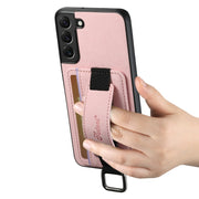 For Samsung Galaxy S24+ 5G Suteni H13 Litchi Leather Wrist Strap Wallet Back Phone Case(Pink)