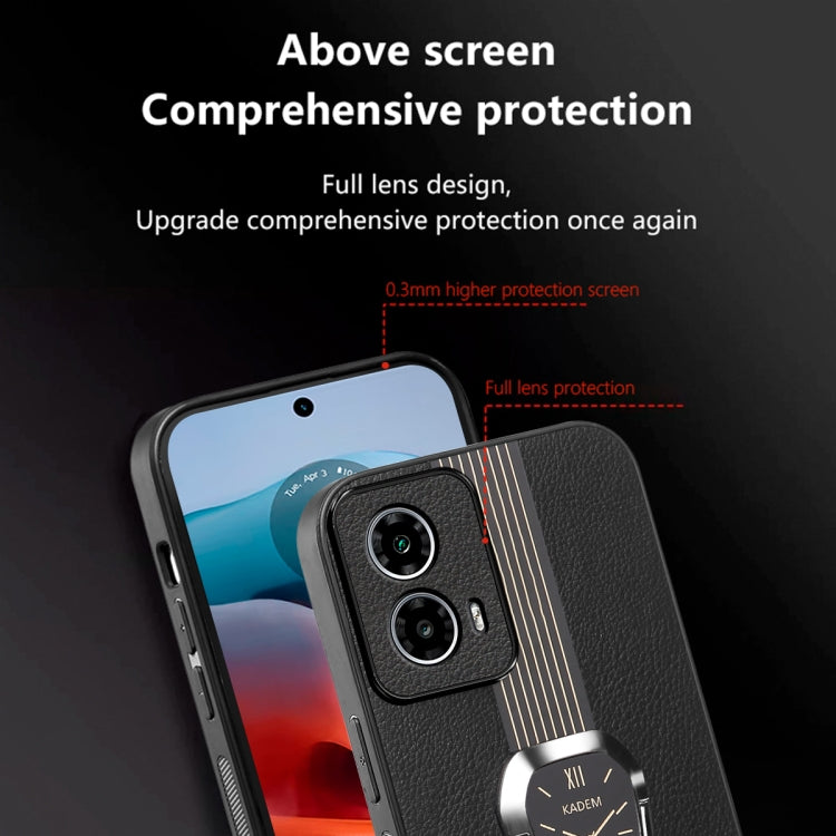 For Motorola Moto G24 Magnetic Litchi Leather Back Phone Case with Holder(Orange) - free shipping - PMC TechLife - Order now!