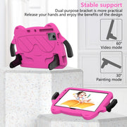 For Lenovo Tab P11 J606F/ P11 Plus J607F Ice Baby EVA Shockproof Hard PC Tablet Case(Rose Red+Black)