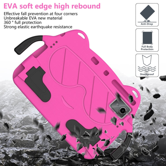 For Lenovo Tab P11 J606F/ P11 Plus J607F Ice Baby EVA Shockproof Hard PC Tablet Case(Rose Red+Black)