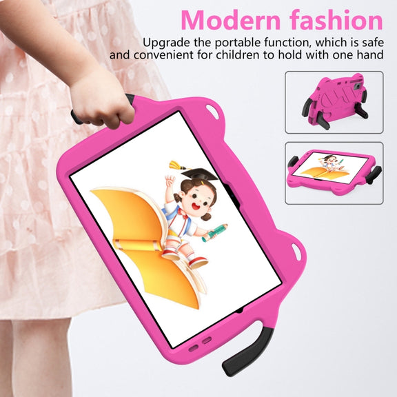 For Lenovo Tab P11 J606F/ P11 Plus J607F Ice Baby EVA Shockproof Hard PC Tablet Case(Rose Red+Black)
