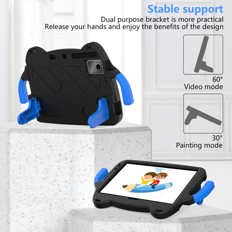 For Lenovo Tab P11 J606F/ P11 Plus J607F Ice Baby EVA Shockproof Hard PC Tablet Case(Black+Blue)
