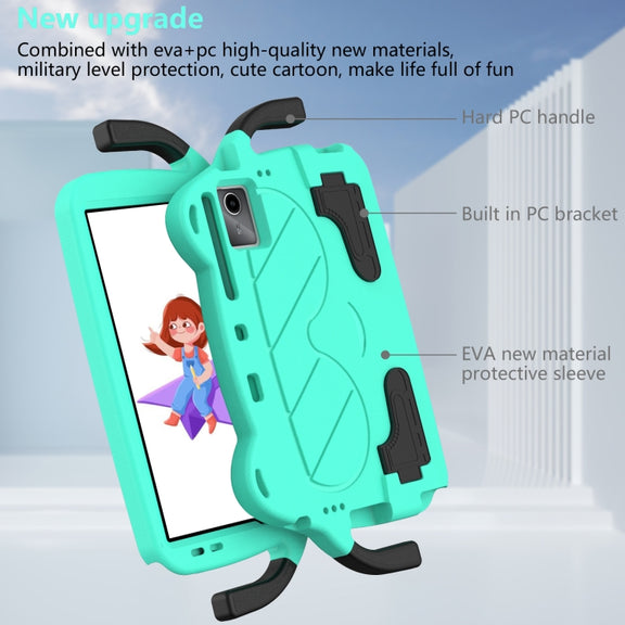 For TCL Tab 11 9466x3 Ice Baby EVA Shockproof Hard PC Tablet Case(Mint Green+Black)