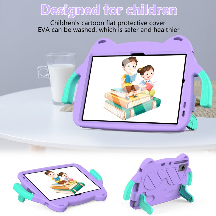 For TCL Tab 11 9466x3 Ice Baby EVA Shockproof Hard PC Tablet Case(Light Purple+Mint Green)
