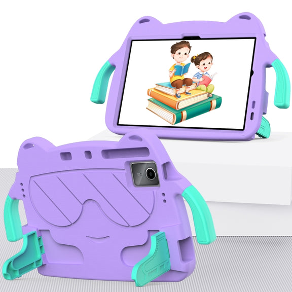 For TCL Tab 11 9466x3 Ice Baby EVA Shockproof Hard PC Tablet Case(Light Purple+Mint Green)