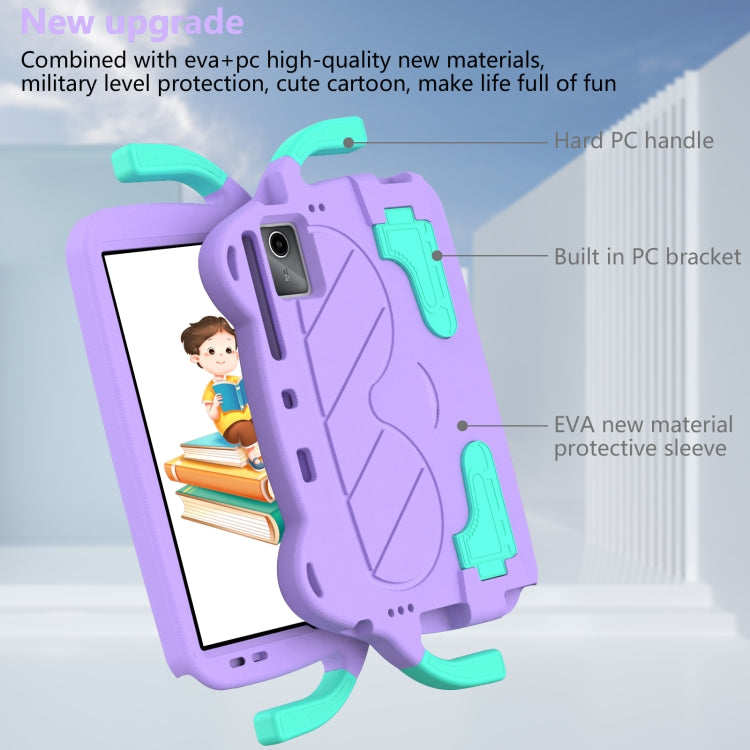 For TCL Tab 11 9466x3 Ice Baby EVA Shockproof Hard PC Tablet Case(Light Purple+Mint Green)