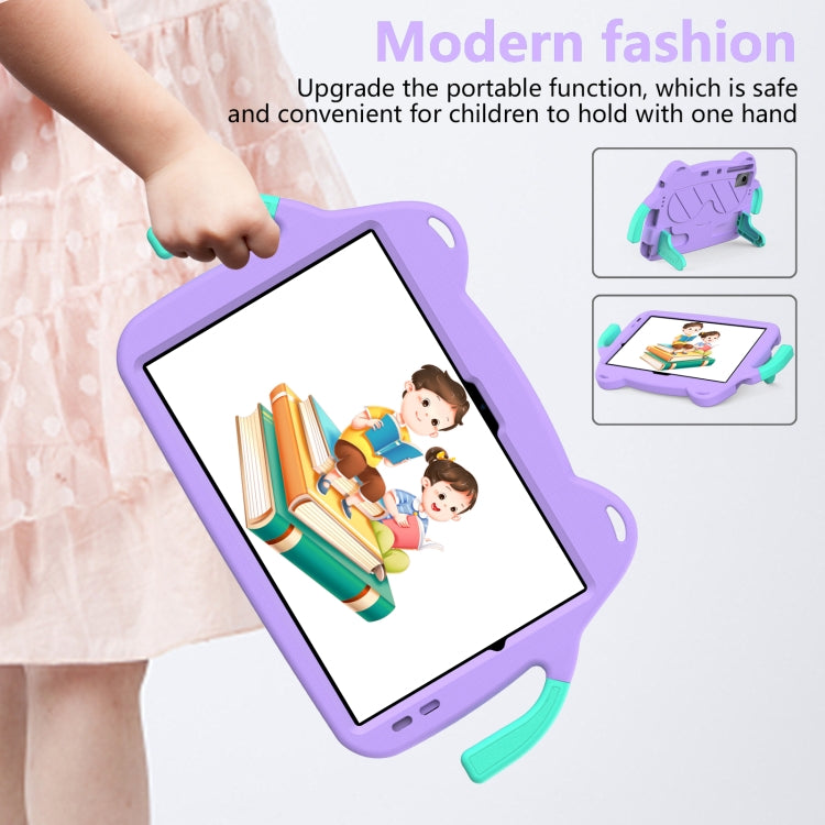 For TCL Tab 11 9466x3 Ice Baby EVA Shockproof Hard PC Tablet Case(Light Purple+Mint Green)