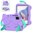 For TCL NxtPader 11 2023 Ice Baby EVA Shockproof Hard PC Tablet Case(Light Purple+Mint Green) - Others by PMC TechLife | Online Shopping South Africa | PMC TechLife | Buy Now Pay Later Mobicred