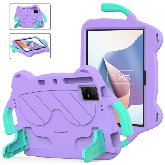 For TCL NxtPader 11 2023 Ice Baby EVA Shockproof Hard PC Tablet Case(Light Purple+Mint Green)