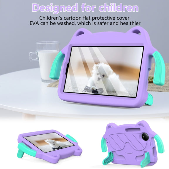 For TCL Tab 8 Gen2 2024 Ice Baby EVA Shockproof Hard PC Tablet Case(Light Purple+Mint Green)