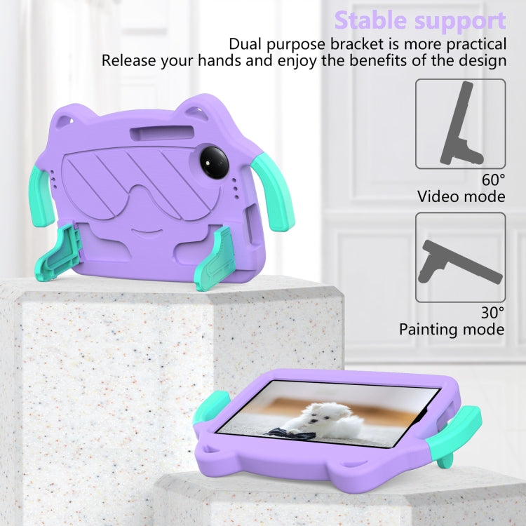 For TCL Tab 8 Gen2 2024 Ice Baby EVA Shockproof Hard PC Tablet Case(Light Purple+Mint Green)