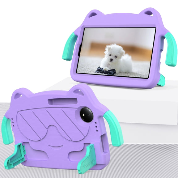 For TCL Tab 8 Gen2 2024 Ice Baby EVA Shockproof Hard PC Tablet Case(Light Purple+Mint Green)