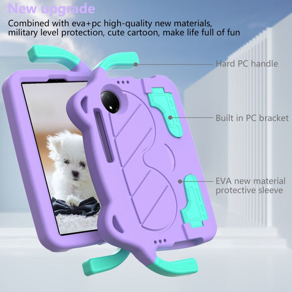 For TCL Tab 8 Gen2 2024 Ice Baby EVA Shockproof Hard PC Tablet Case(Light Purple+Mint Green)