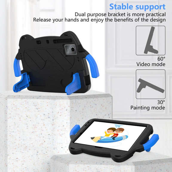 For Onn Tbspg 100110027 2023 Ice Baby EVA Shockproof Hard PC Tablet Case(Black+Blue)