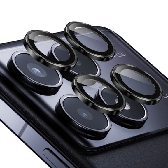 For Redmi K70 / K70 Pro / K70E ENKAY Hat-Prince 9H Rear Camera Lens Aluminium Alloy Tempered Glass Film(Black)