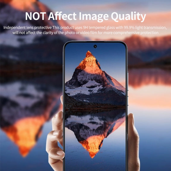 For Redmi K70 / K70 Pro / K70E ENKAY Hat-Prince 9H Rear Camera Lens Aluminium Alloy Tempered Glass Film(Black)