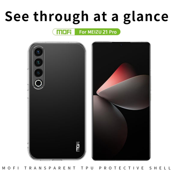 For Meizu 21 Pro MOFI Ming Series Transparent Ultra-thin TPU Phone Case(Transparent)