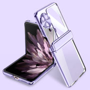 For OPPO Find N3 Flip Electroplated Case-film Integral Hinge Shockproof Phone Case(Purple)