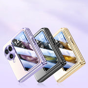 For OPPO Find N3 Flip Electroplated Case-film Integral Hinge Shockproof Phone Case(Purple)
