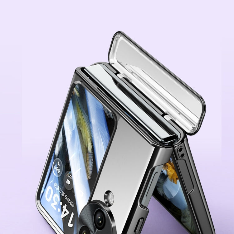 For OPPO Find N3 Flip Electroplated Case-film Integral Hinge Shockproof Phone Case(Purple) - OPPO Cases by PMC TechLife | Online Shopping South Africa | PMC TechLife | Buy Now Pay Later Mobicred