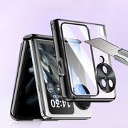 For OPPO Find N3 Flip Electroplated Case-film Integral Hinge Shockproof Phone Case(Purple)