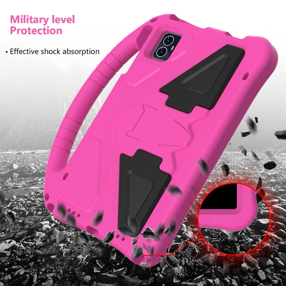 For Teclast M50 HD 10.1 / M50 Pro EVA Shockproof Tablet Case with Holder(Rose Red)