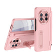 For Huawei  Mate X5 Integrated Film Plain Leather Phone Case with Pen(Pink) - Huawei Cases by PMC TechLife | Online Shopping South Africa | PMC TechLife | Buy Now Pay Later Mobicred