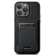 For iPhone 15 Pro Max Suteni H03 Litchi Leather Card Bag Stand Back Phone Case(Black) - iPhone 15 Pro Max Cases by Suteni | Online Shopping South Africa | PMC TechLife | Buy Now Pay Later Mobicred