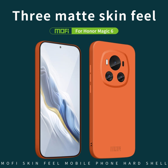 For Honor Magic6 MOFI Qin Series Skin Feel All-inclusive PC Phone Case(Pink)
