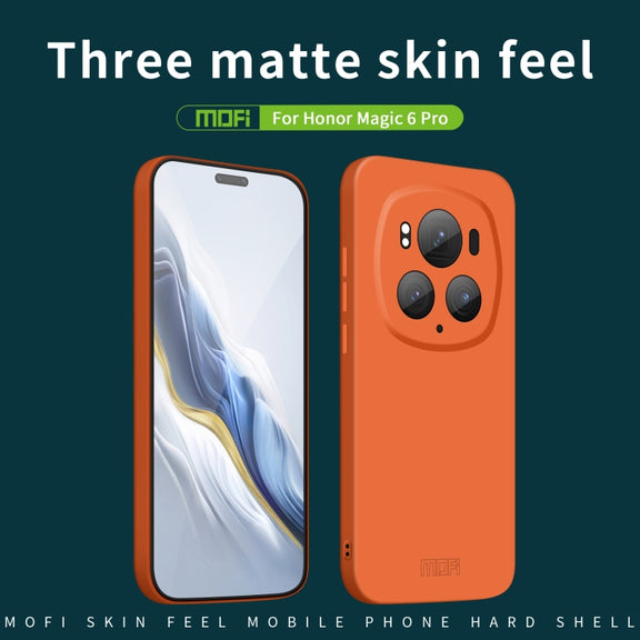 For Honor Magic6 Pro MOFI Qin Series Skin Feel All-inclusive PC Phone Case(Pink)